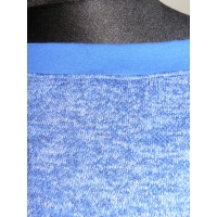 Cieplutki sweter KIMONO ze ściągaczami - kobaltowy melanż